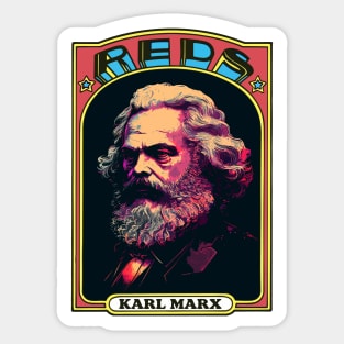 Karl Marx - Retro Communist Trading Card Sticker